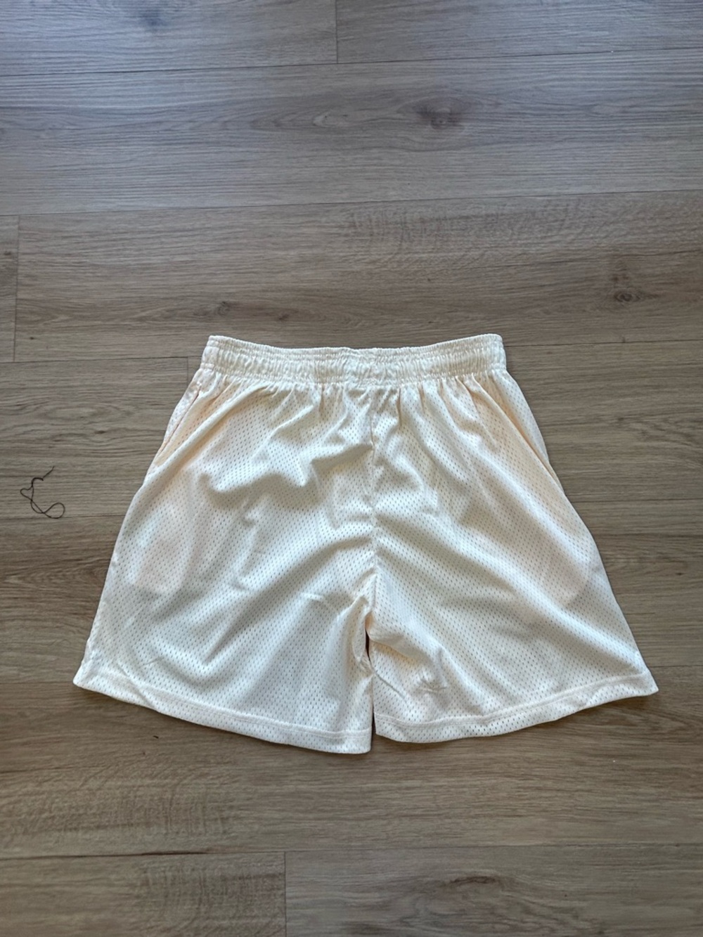 Men's Athletic Mesh Shorts in Cream - Lightweight Performance